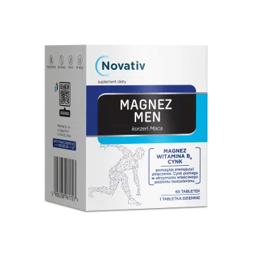 Novativ Magnez Men (Korzeń Maca), tabletki, 60 sztuk