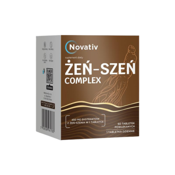 Novativ Żeń-szeń complex, tabletki powlekane, 60 sztuk