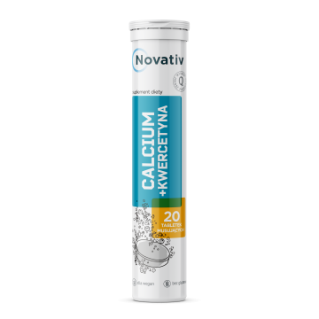 Novativ Calcium + Kwercetyna, tabletki musujące, 20 sztuk