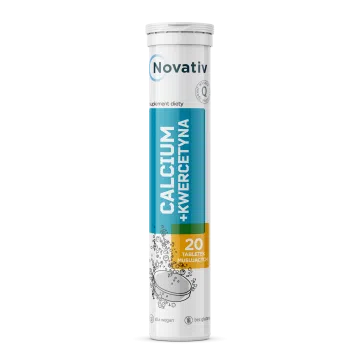 Novativ Calcium + Kwercetyna, tabletki musujące, 20 sztuk