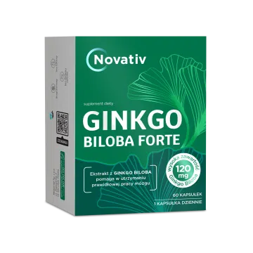 Novativ Ginkgo Biloba Forte, kapsułki, 60 szt.