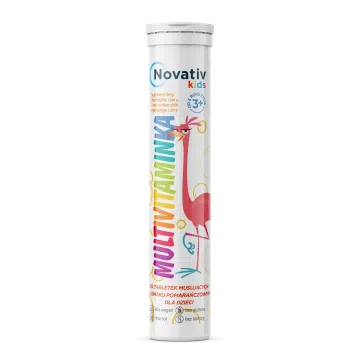 Novativ Kids Multivitaminka dla dzieci, tabletki musujące, 20 sztuk