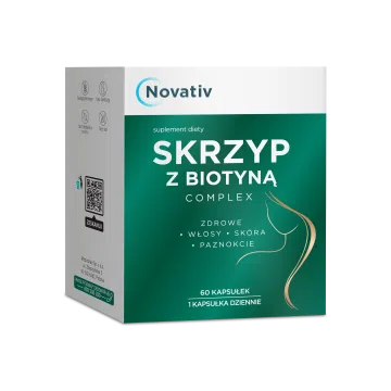 Novativ Skrzyp z biotyną complex, kapsułki, 60 sztuk