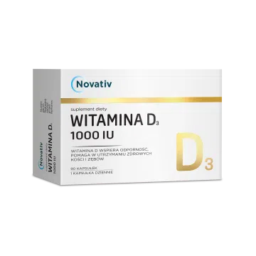 Novativ Witamina D3 1000 IU, kapsułki, 90 sztuk