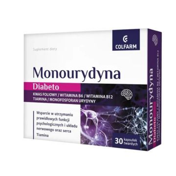 Monourydyna Diabeto, kaps.twarde, 30 szt