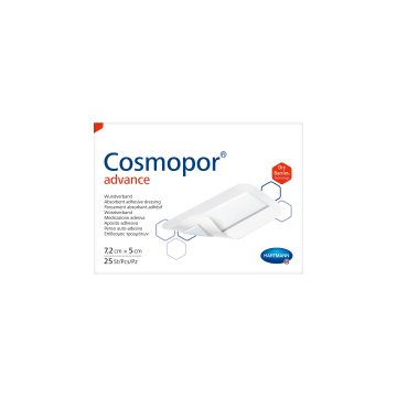 Cosmopor Advance, opatrunki do silnie sączących się ran, 7,2 cm x 5 cm, 25 szt.