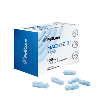 PellCore Magnez SR + B6, 60 kapsułek