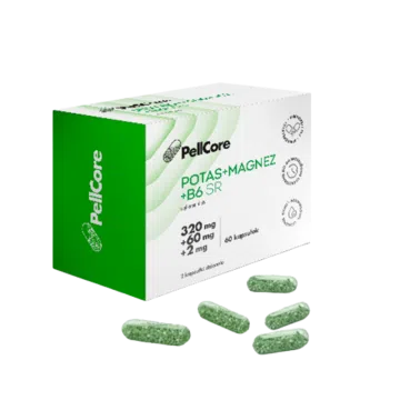 PellCore Potas + Magnez + B6 SR, kaps.twarde, 60 szt 