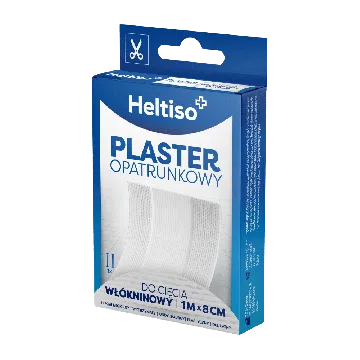 HELTISO, Plaster opatrunkowy do cięcia włókninowy 1mx 8cm, 1 szt.