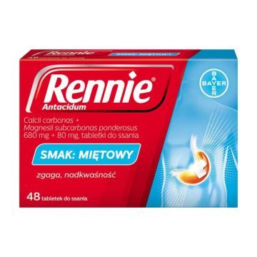 Rennie Antacidum,680mg+80mg,tabl.d/rozg(i.rów)MDZ,Hol,24szt