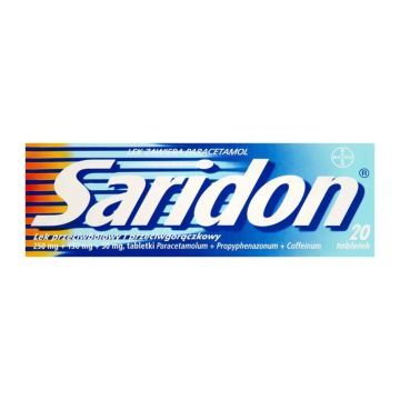 Saridon, tabl.,(i.rów),MDZ,Holandia, 20 szt