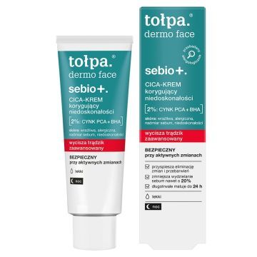 Tołpa Dermo Face Sebio+, Cica-krem korygujący niedoskonałości, 40 ml