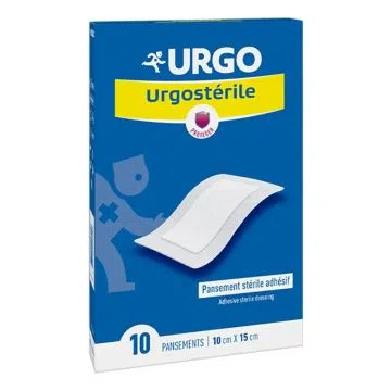 Urgosterile, opatr.,steryl.,samoprzyl., 10x15 cm, 10 szt