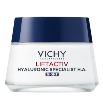 Vichy Liftactiv, przeciwzmarszczkowy krem ujędrniający z kwasem hialuronowym na noc, 50 ml