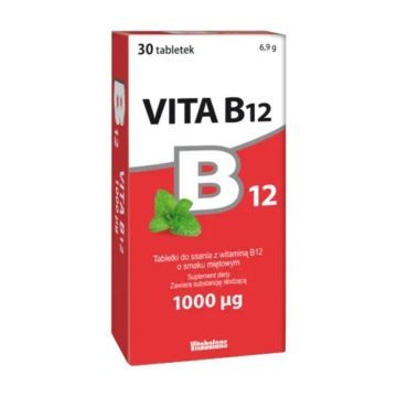Vita B12 1000 mcg, tabletki do ssania,  30 szt.