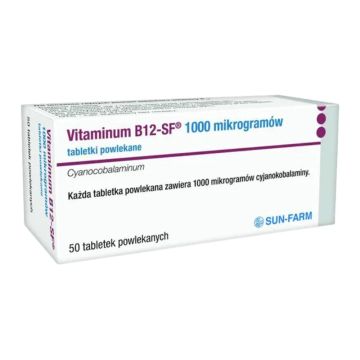 Vitaminum B12-SF, 1000 mikrogramów, tabletki powlekane, 50 sztuk