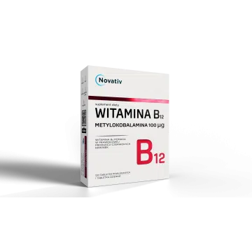 Novativ Witamina B12 Metylokobalamina 100 μg, 120 tabletek 