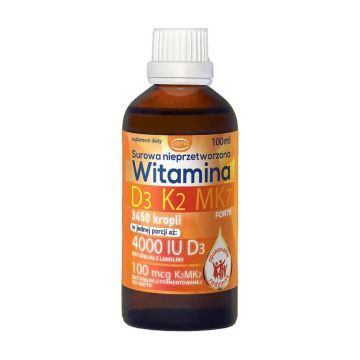 Witamina D3 K2 MK7, krople,100 ml