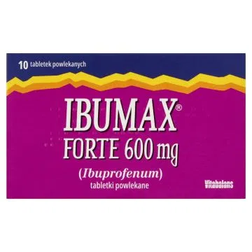 Ibumax Forte 600 mg, 600 mg, tabl.powl., 10 szt,blist