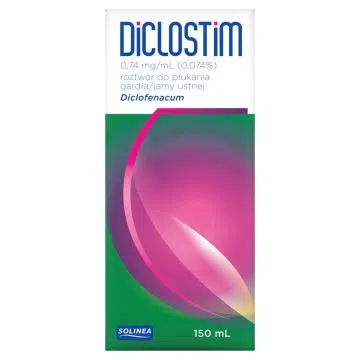 Diclostim, 0,74 mg/ml, roztw.do pluk.j.ustn,gardla, 150 ml