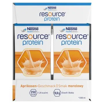 Resource Protein, płyn, sm.morelowy, 200 ml, 4szt