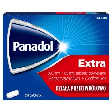Panadol Extra, 500 mg+65 mg, tabl.powl., 24 szt