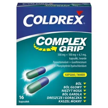 Coldrex Complex Grip, kapsułki twarde,16 szt