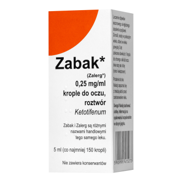 Zabak, 0,25 mg/ml, krople do oczu,(i.row),Delf,Fran, 5 ml