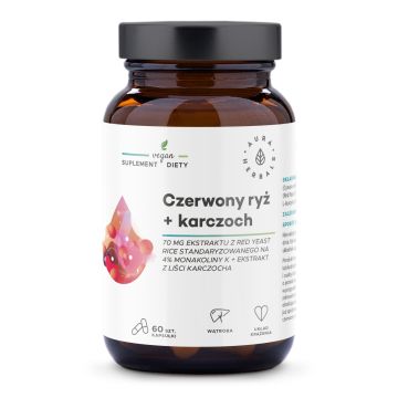 Czerwony ryż + karczoch, kapsułki, 60 szt.