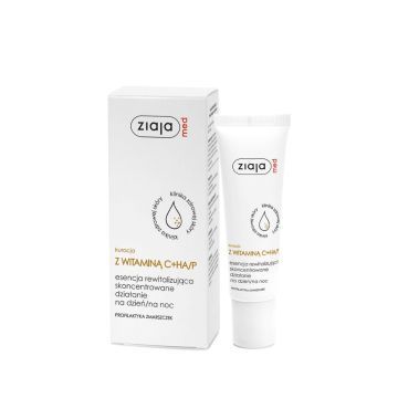 Ziaja Med Kuracja Dermatologiczna, esencja rewitalizująca z witaminą C+HA/P, 30 ml