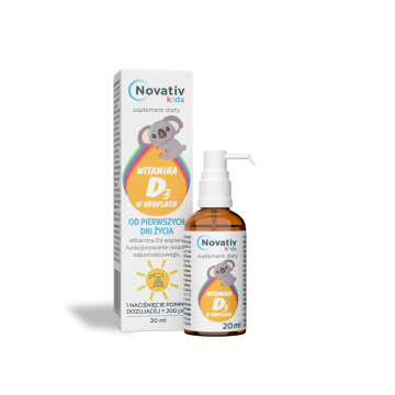 Novativ Kids Witamina D3 w kroplach, 20 ml