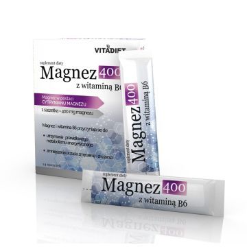 Magnez 400 z witamina B6, prosz., 4,1 g, 14 sasz.