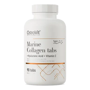 OstroVit, Kolagen Morski + Kwas Hialuronowy + Witamina C, tabletki, 90 szt.