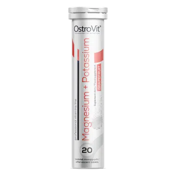 OstroVit, Magnez + Potas 20 tabletek musujących, grejpfrut