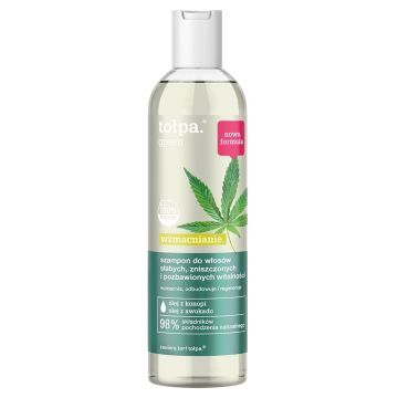 Tołpa Green Wzmacnianie, wzmacniający szampon do włosów słabych, zniszczonych i pozbawionych witalności, 300 ml