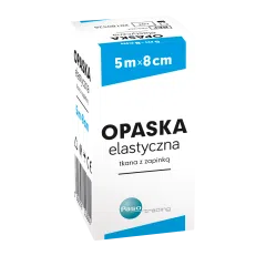 Opaska elastyczna, tkana, z zapinką, 5 m x 8 cm, 1 szt. (Paso)