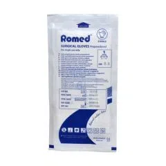 Rekawiczki chir.Romed,lat,jal,pudr,r.6,5,1para