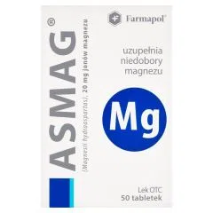Asmag, 20 mg jonów magnezu, tabletki, 50 szt.
