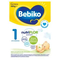 Bebiko 1 nutriFLOR Expert, mleko początkowe dla niemowląt, od urodzenia, proszek, 550 g