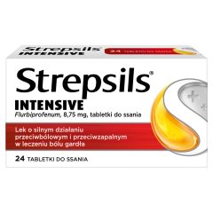 Strepsils Intensive, 8,75 mg, tabl.do ssania,24 szt,bl