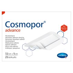 Cosmopor Advance, opatrunki do silnie sączących się ran, 7,2 cm x 5 cm, 25 szt.
