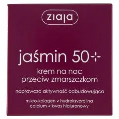 Ziaja, jaśmin w kremie przeciw zmarszczkom 50+ na noc, 50 ml
