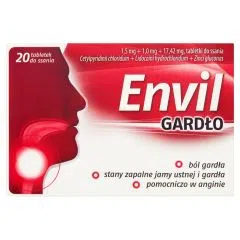 Envil gardło, tabletki do ssania, 20 szt.