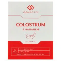 Colostrum z bananem Genactiv, proszek, saszetki, 30 szt.