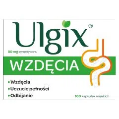 Ulgix Wzdęcia, 80 mg, kapsułki miękkie, 100 szt.