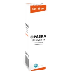 Opaska elastyczna, tkana, z zapinką, 5 m x 15 cm, 1 szt. (Paso)
