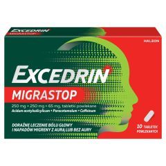 Excedrin MigraStop, 250 mg + 250 mg + 65 mg, tabletki powlekane, 10 szt.