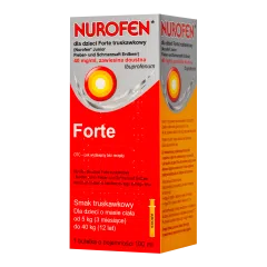 Nurofen dla dzieci Forte truskawkowy, 40 mg/ml, zawiesina doustna, 100 ml