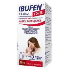 Ibufen forte dla dzieci o smaku truskawkowym, 200 mg/5 ml, zawiesina doustna, 40 ml