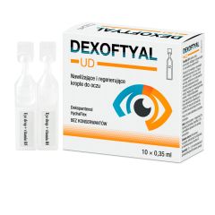 Dexoftyal UD, krople do oczu, 0,35 ml, 10 pojemników jednodawkowych.